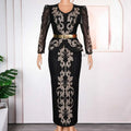 Luxury Rhinestone Beaded Black Peplum Formal Dress