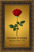The Book of Esther KJV — Long Stem Rose on Gold